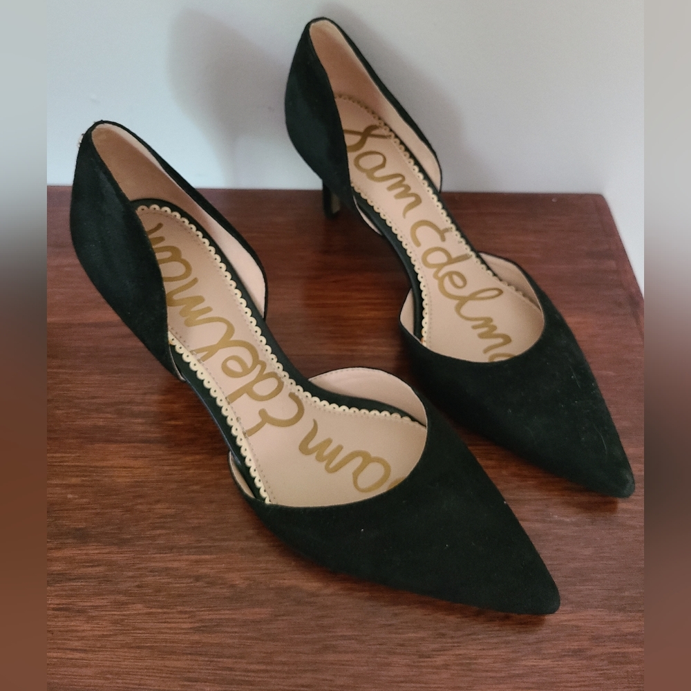 Sam Edelman black suede leather Jaina pumps Size 7 Excellent condition
